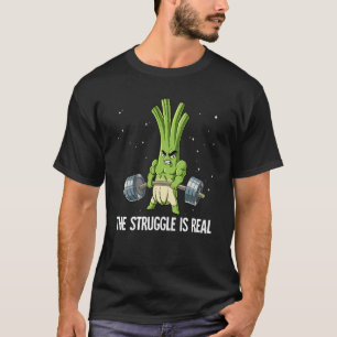 Spring Onion Gym Weight Training The Struggle Is R T-Shirt