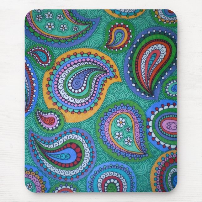 Spring Paisley Mouse Pad (Front)