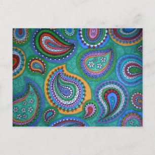 Spring Paisley Postcard