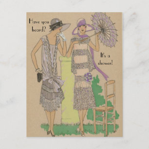 Spring Parisian Flapper Fashion Shower Invitation