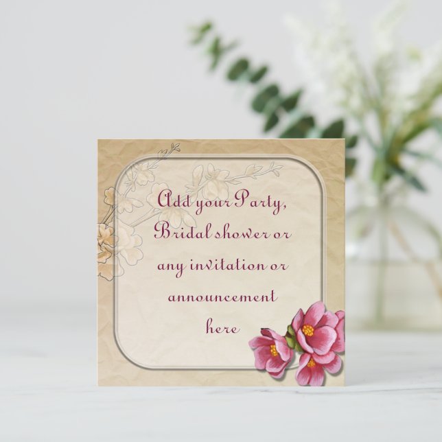 Spring  Party or Multi purpose Invitation (Standing Front)