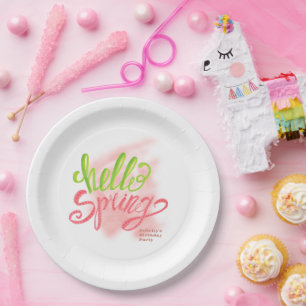 Spring Party Paper Plate