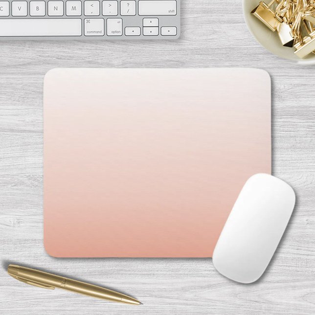spring pastel colour blush peach ombre dusty pink mouse mat (spring pastel color blush peach ombre dusty pink mouse pad)