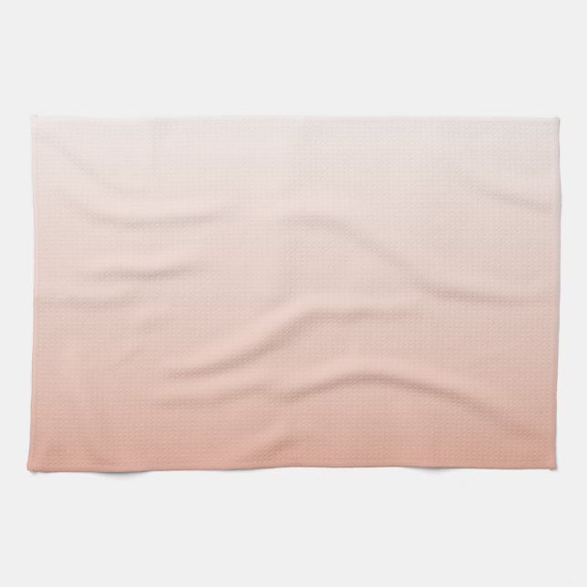 spring pastel colour blush peach ombre dusty pink tea towel (Horizontal)