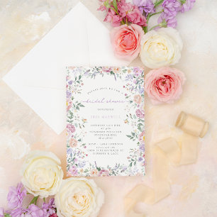 Spring Pastel Floral Frame Bridal Shower Invitation