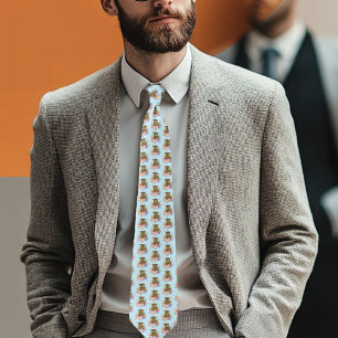 Spring Pastel Flowers Owl Tie