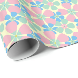 Spring Pastel Flowers Wrapping Paper