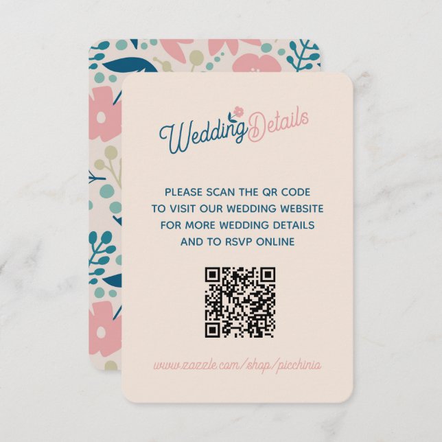 Spring Pastel Petals Enclosure Card (Front/Back)