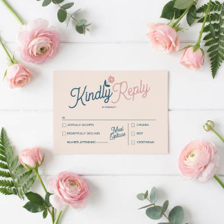Spring Pastel Petals RSVP Card