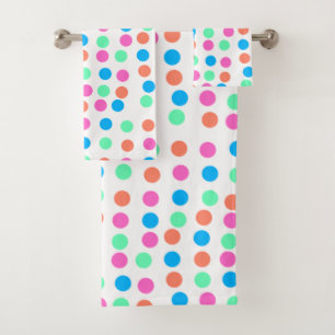Spring Pastel Spots Bath Towel Set