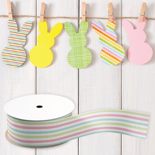 Spring Pastel Stripes Grosgrain Ribbon (Creator Uploaded)