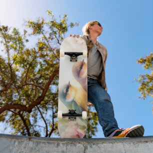 Spring Pastel Sweet Love Birds Blossoms Flowers Skateboard