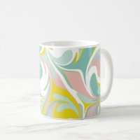 Spring Pastel Swirls | Abstract Marbling Design