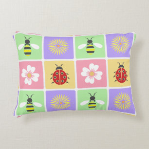 Spring Patches Accent Pillow