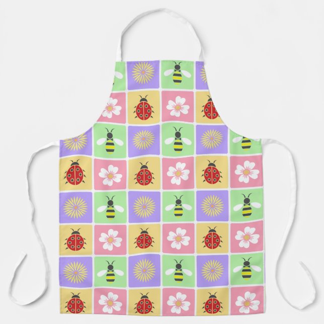 Spring Patches All-Over Print Apron (Front)