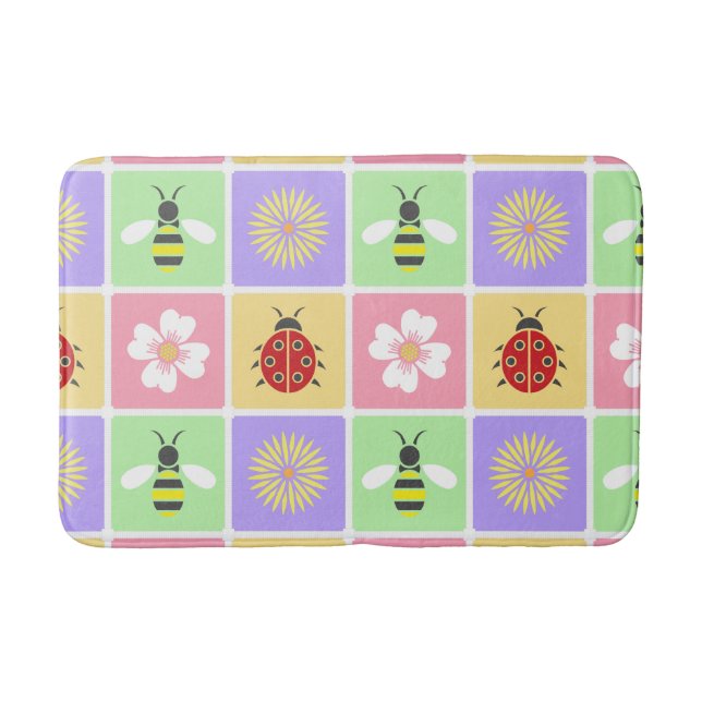 Spring Patches Bath Mat (Front)