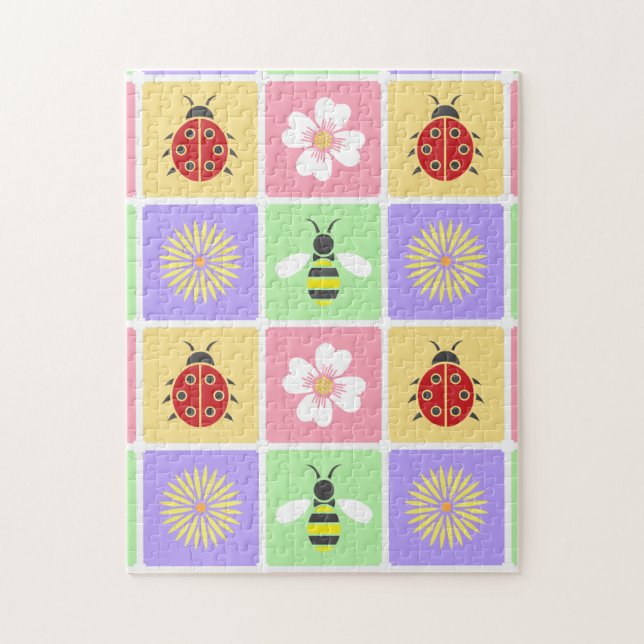 Spring Patches Puzzle (Vertical)