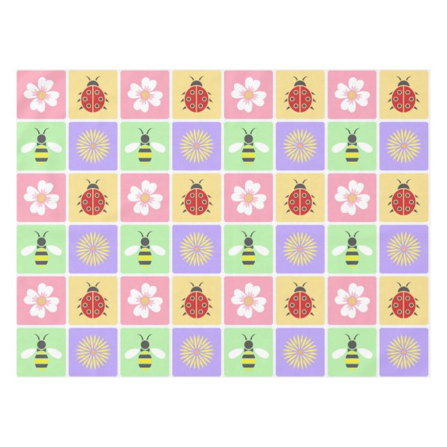 Spring Patches Tablecloth (Front (Horizontal))