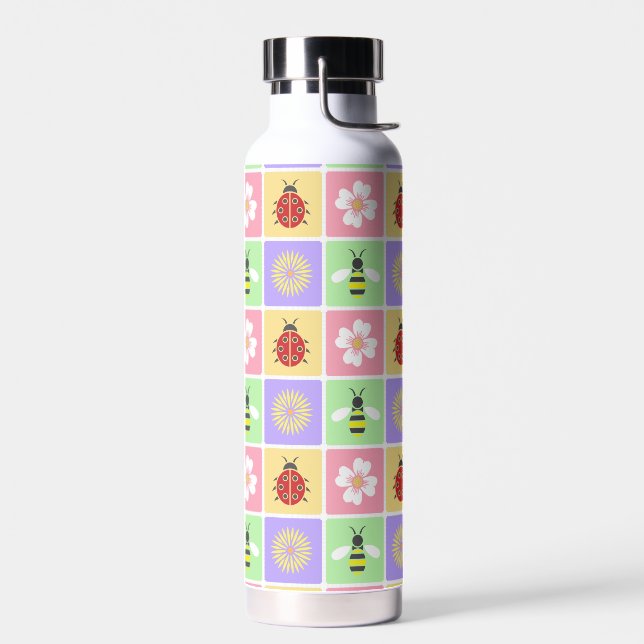 Spring Patches Water Bottle (Left)