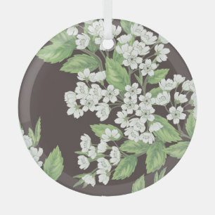 Spring pattern, green branches seamless. glass tree decoration