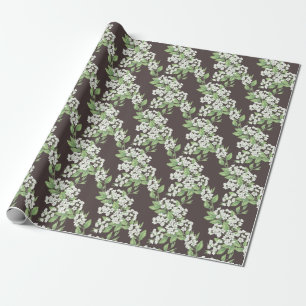 Spring pattern, green branches seamless. wrapping paper