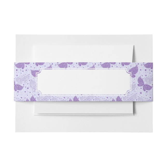 Spring Pattern Invitation Belly Band (Front Example)