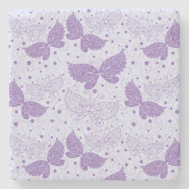 Spring Pattern Stone Coaster (Front)