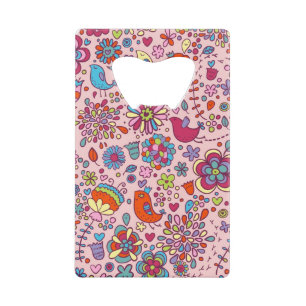 Spring pattern with colourful flowers