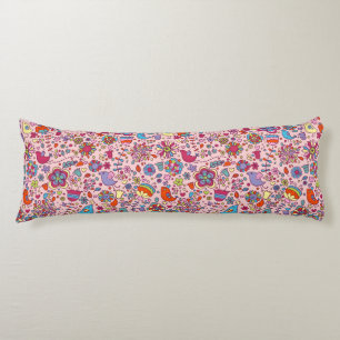 Spring pattern with colourful flowers body cushion