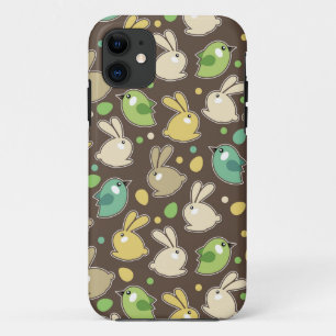 spring pattern with easter eggs,birds iPhone 11 case
