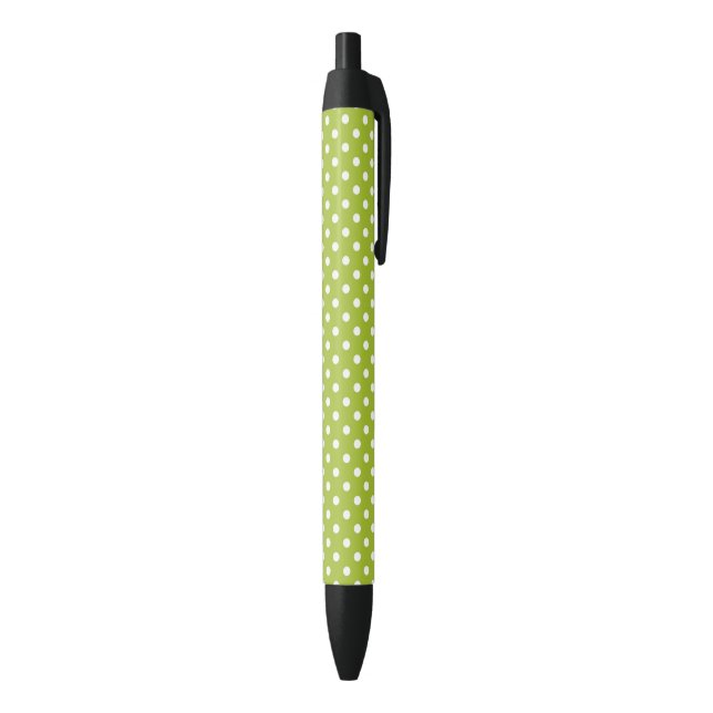 Spring pattern with white polka dots black ink pen (Bottom (Vertical))