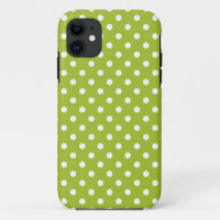 Spring pattern with white polka dots