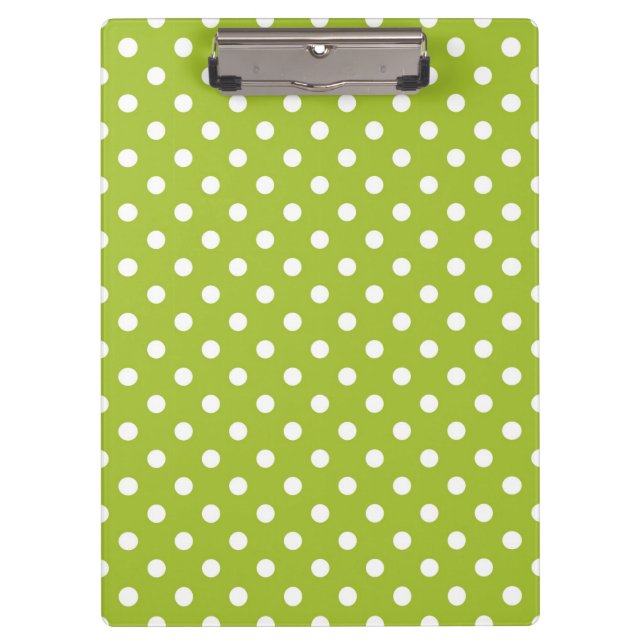 Spring pattern with white polka dots clipboard (Front)