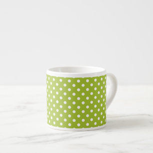 Spring pattern with white polka dots espresso cup