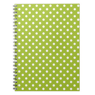 Spring pattern with white polka dots notebook
