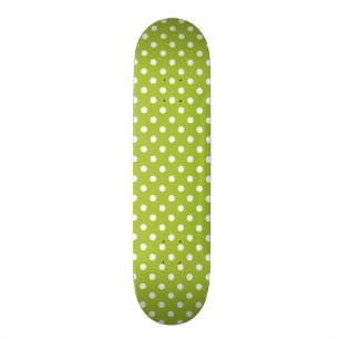 Spring pattern with white polka dots skateboard