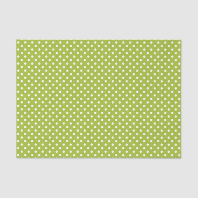 Spring pattern with white polka dots tissue paper (Front)
