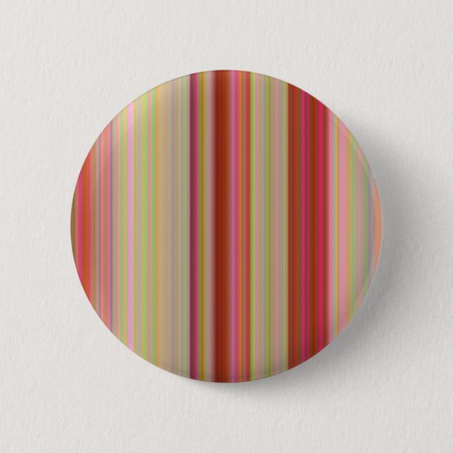 Spring Peachy Stripes 6 Cm Round Badge (Front)