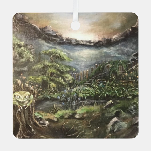 Spring Peepers! Metal Tree Decoration (Front)