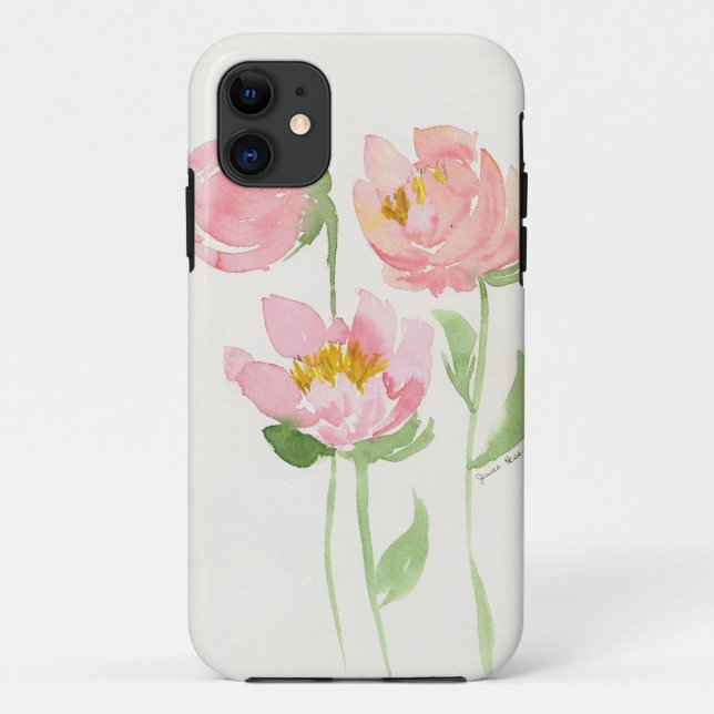 Spring peonies phone case (Back)