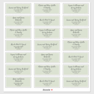 Spring Peony Wedding Guest Address Labels