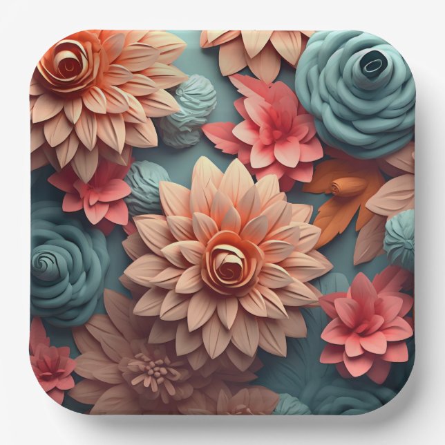 Spring Petal cardboard plates (Front)