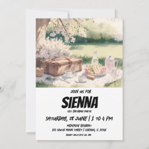 Spring Picnic in terrace garden Invitation