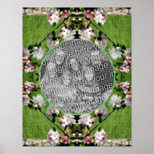 Spring Pink And White Blossoms Add Your Own Photo Poster