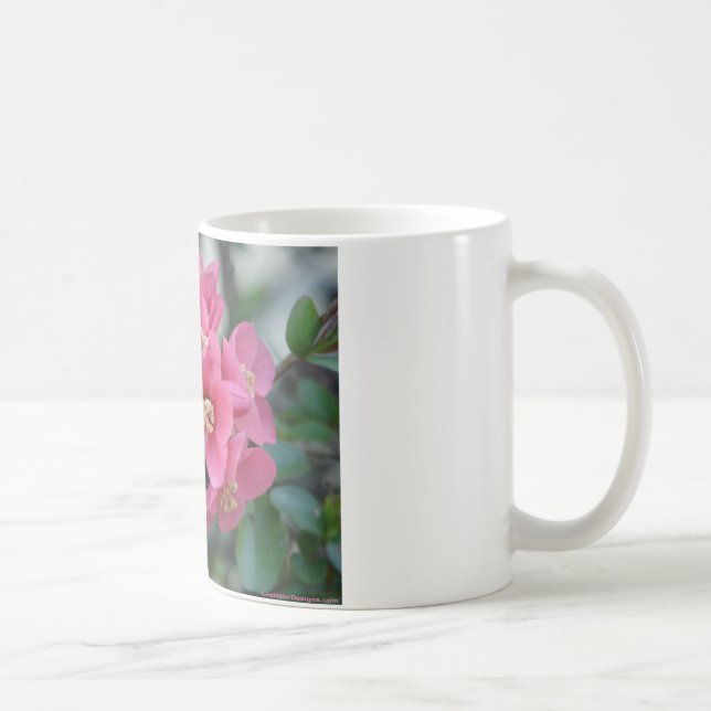 Spring Pink Blooming Flowering Quince Coffee Mug (Right)