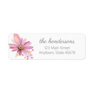 Spring Pink Daisy Watercolor