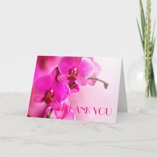 Spring Pink Orchid Thank you card