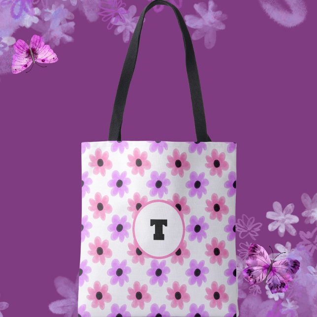 Spring Pink & Purple Floral Tote (Creator Uploaded)