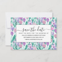 Spring Pink Purple Tulip Floral Watercolor