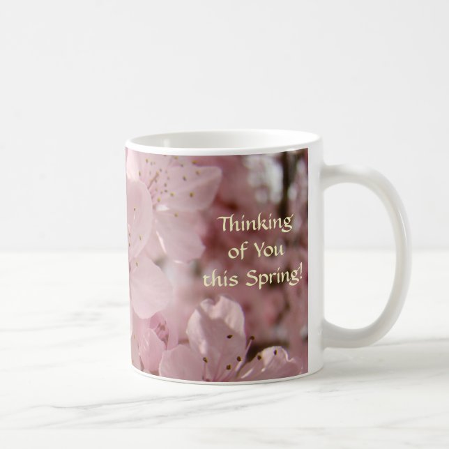 Spring Pink Tree Blossoms Coffee Cups gifts (Right)